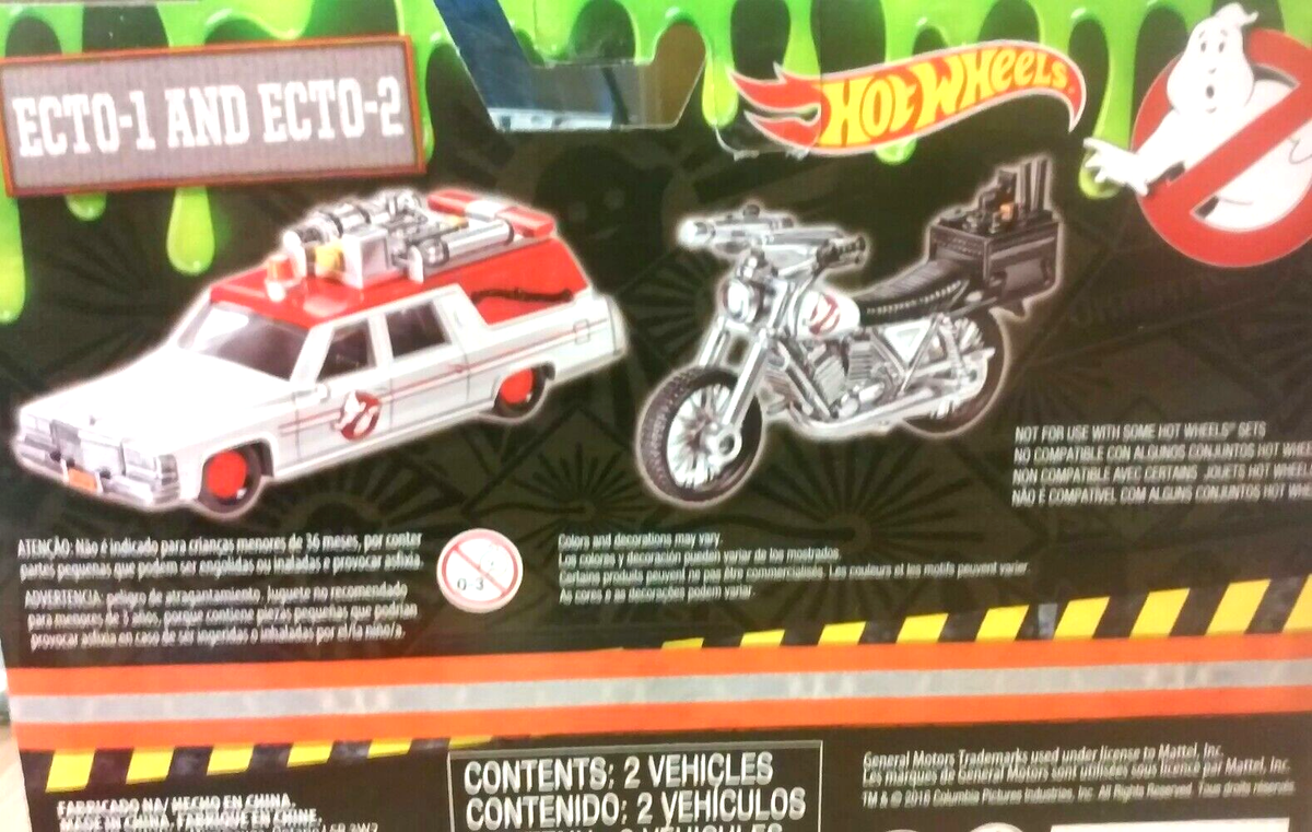 HOT WHEELS GHOSTBUSTERS ECTO-1 & ECTO-2 CAR & MOTORCYCLE