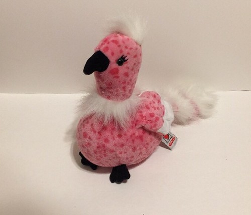 Ganz PINK WHITE CHERRY BLOSSOM BIRD 9х13" Plush Stuffed Animal Webkinz No Code - Picture 2 of 5