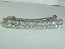 VINTAGE PRONG SET RHINESTONE HAIR BARRETTE HAIR ACCESSORY