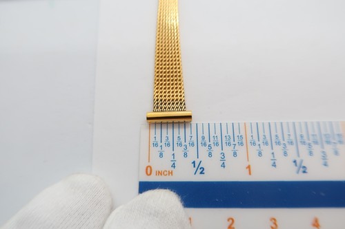 HADLEY-ROMA Stainless Steel, Gold Plated, 12mm Mesh, 80's, LADIES BAND B10-32 - Picture 3 of 9