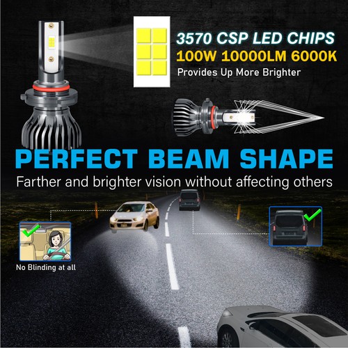 Combo faros LED altos/bajos + kit de bombillas antiniebla F8 para Nissan Altima 2007-2018 - Imagen 4 de 12