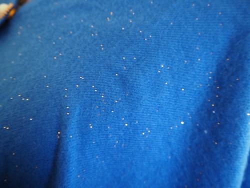 Jessica McClintock Royal Blue Poncho Soft Shawl Wrap Pearl Buttons Pashmina NWT - Picture 5 of 8