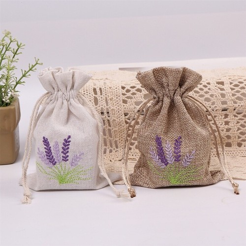 Set of 12 Aromatics Jutes Drawstring Pouches for Wedding and Spices Packaging - Picture 3 of 8