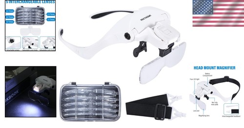 Versatile Magnifying Glasses with LED Lights - Ideal for Crafts & Hobbies - Picture 2 of 11