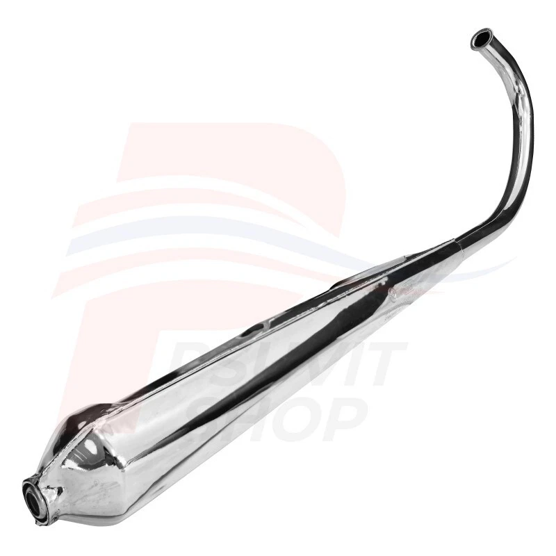 Fits Honda CB100 K0 K1 K2 K3 CB1-25S S0 S1 S2 Exhaust Muffler&Pipe Chrome - Imagem 3 de 4