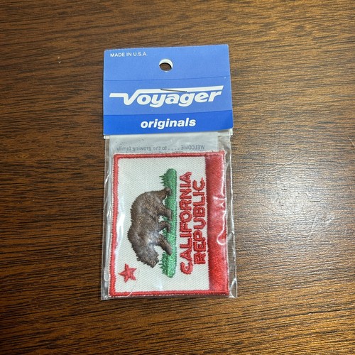 NIP California Republic Golden State Flag Brown Bear Souvenir Voyager Patch NWT - Picture 1 of 2