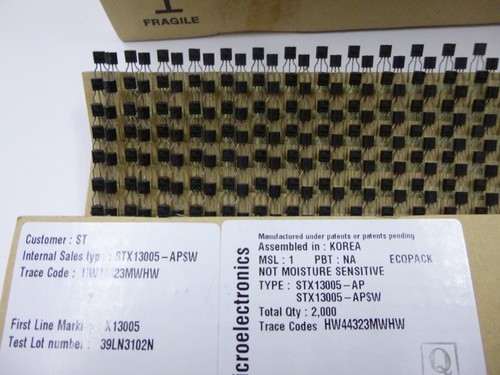 2000 Stück STX13005 | POWER TRANSISTOR | 3A | = MJE13005 in TO-92 13003 13001 - Picture 5 of 7