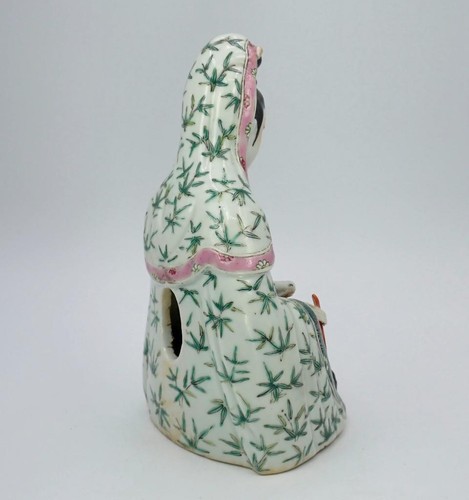 Fine Antique CHINESE 18th C. Porcelain Polychrome GUANYIN Lady FIGURINE QIANLONG - Picture 21 of 24