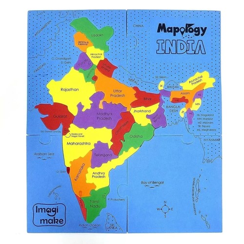 Mapology India Map Puzzles Geography for Kids Educational Toys Puzzles for Kids - Picture 2 of 3