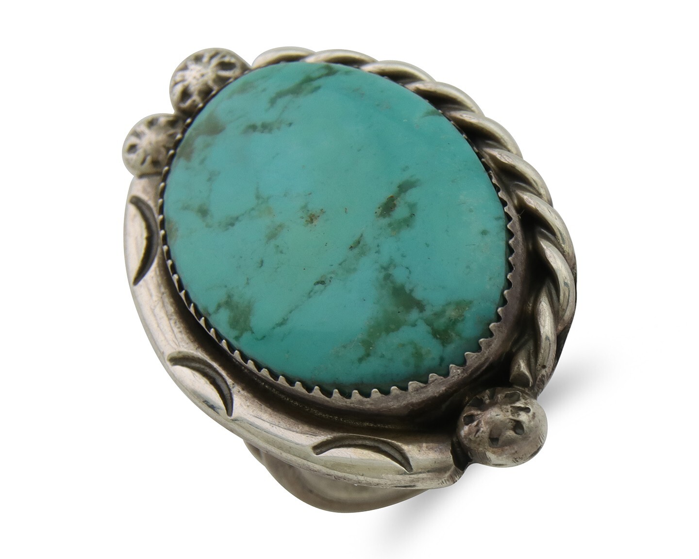 Huge Vintage Navajo Hasteen Turquoise Native American Jewelry Sterling Silver Ring Old Huge Vintage Navajo Hasteen Turquoise Native American Jewelry Sterling Silver Ring Old