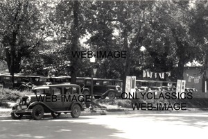 1936-USED-CAR-DEALER-LOT-VINTAGE-AUTO-SALES-8X12-PHOTO-AUTOMOBILIA-HARTFORD-WI