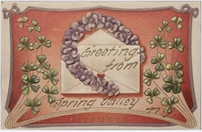 Spring Valley, NY-New York Postcard Greetings From Embossed