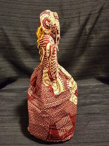 African Traditional Handmade Doll From Belize 11.5"H - Picture 2 of 10