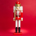 German Christmas Nutcracker - Red & White - 29cm