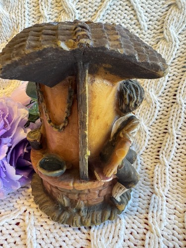 Vintage 1960s Günter Kerzen Germany Wax Candle-Boy & Girl at Well-7.5” Figurine - Picture 5 of 7