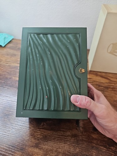 ROLEX PRESIDENT DAY-DATE GREEN WAVE WATCH BOX SET OEM ORIGINAL LARGE - Picture 7 of 14