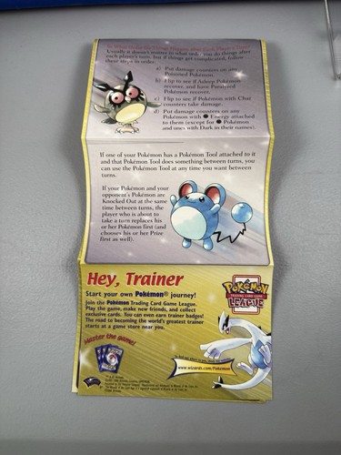 Vintage Pokemon Trading Card Game Rule Sheet from 2000 - Neo Genesis box insert - Picture 4 of 5