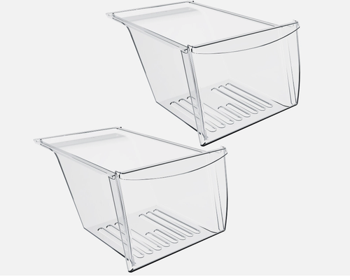 2 Pack Clear New Crisper Drawer Pan For Frigidaire Refrigerator #240337103 - Picture 1 of 8