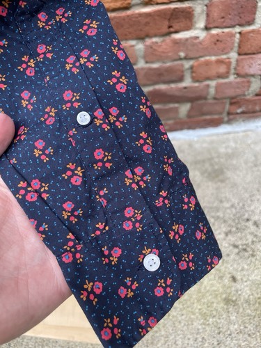 J. Crew Shirt M Slim Stretch Floral Secret Wash Cotton Poplin Button‑Down NEW - Picture 5 of 8