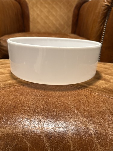 Vintage White Clear Round Drum Style Ceiling Light Glass Shade 8.25" Flush Mount - Picture 5 of 16