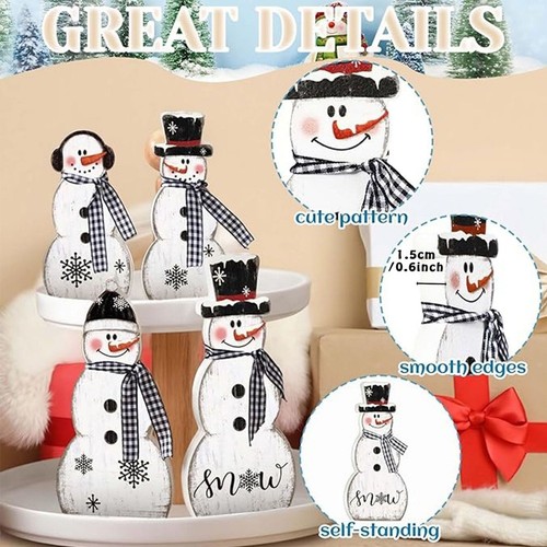 Winter Decor Desktop Ornament Crafted From Natural Wood Winter Home Decor - Bild 2 von 8