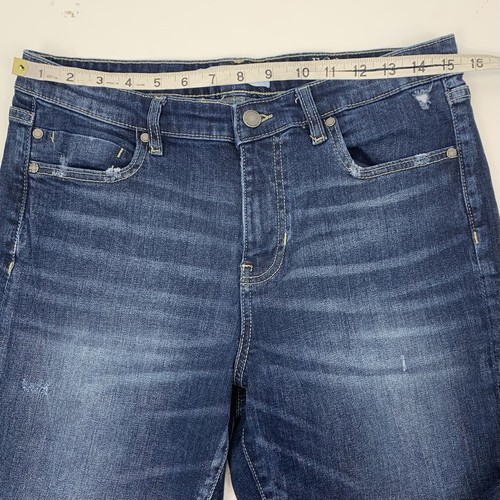 Pantalones de mezclilla Liverpool The Girlfriend para mujer talla 8/29 azul oscuro desgastados elásticos - Imagen 7 de 18