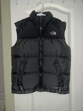 The North Face 600 Vest Boys Size M Kids Black Goose Down Puffer Full Zip