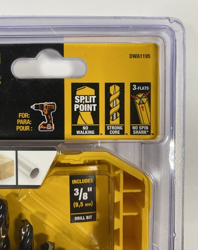 DeWalt DWA1195 15 Piece Drill Bit Set w/Case, Black & Gold 1/16-3/8 - Picture 4 of 7