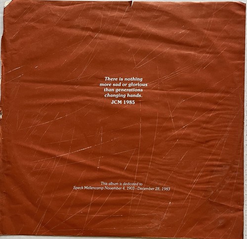 John Cougar Mellencamp Scarecrow Vinyl LP Riva /Polygram 1985 - Picture 3 of 6