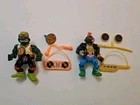 VTG Set Of 2 TMNT 1991 RAPPIN' MIKE 99% PUNKER DON 100% COMPLETE Rock N'Roll
