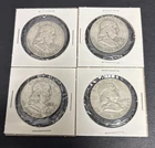 Franklin Half Dollars Lot Of 4 90% Constitutional Silver Coins