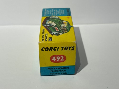 Corgi Toys 492 Volkswagen European Police car, Boxed, Original, Vintage, Rare. - Picture 12 of 15