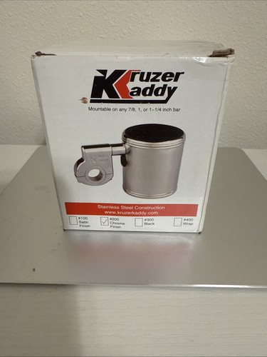 Kruzer Kaddy #200 CHROME Cup Holder Motorcycle & more Handlebar Mount NIB - Bild 1 von 5