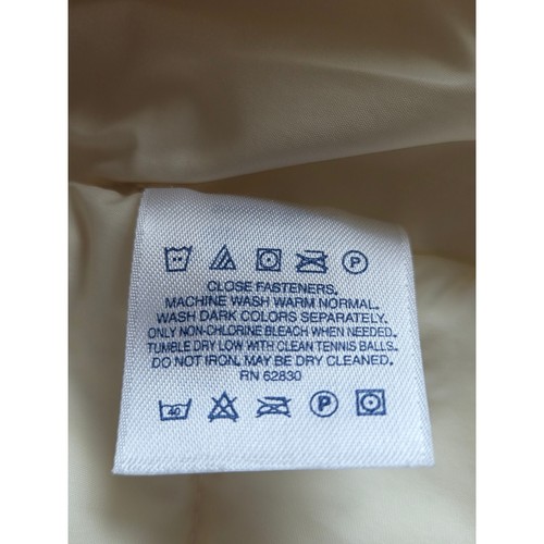 Chaleco acolchado Lands End Puffer para mujer S crema plumón de ganso cálido invierno - Imagen 5 de 7