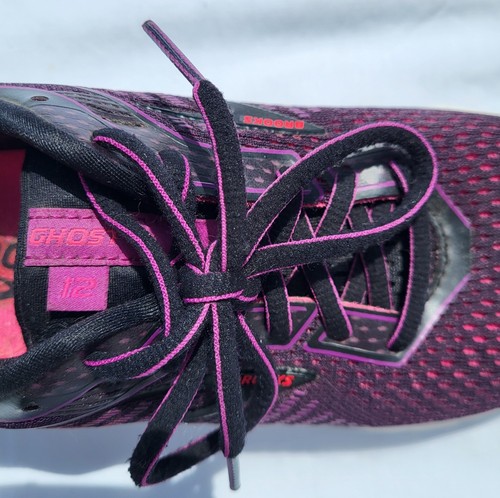 Brooks Ghost 12 Sneakers Womens Size 7 Black Pink Running Active Outdoor Comfort - Picture 7 of 21