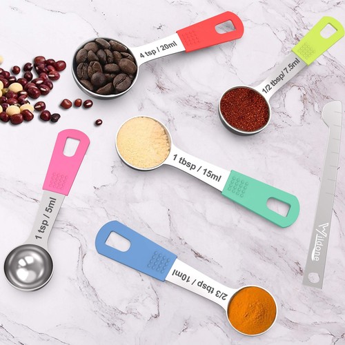 Measuring Cups & Spoons Set of 18 - Includes 8 Stainless Steel Nesting Measur... - Afbeelding 7 van 7