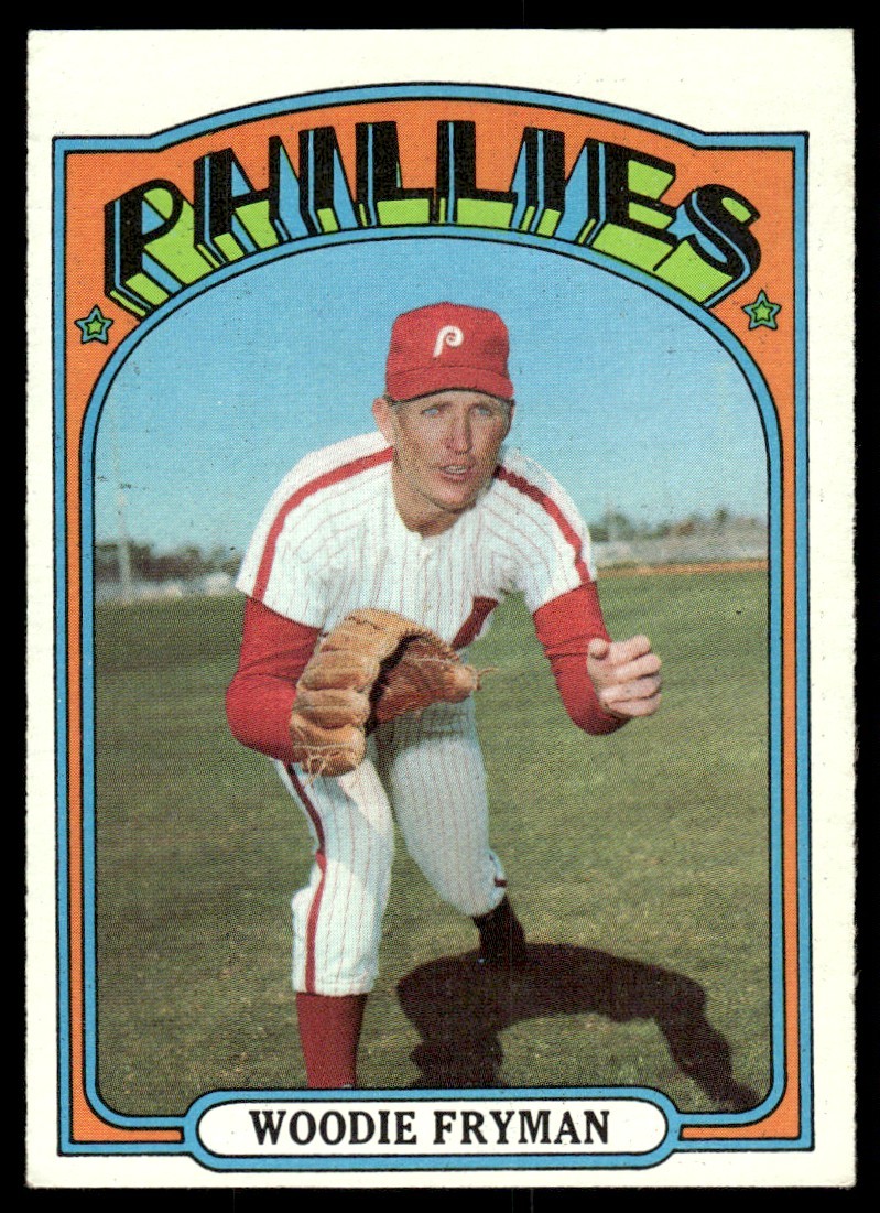 1972 Topps Baseball Woodie Fryman Philadelphia Phillies #357 EX-MT