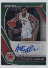2021-22 Panini Prizm Draft Picks Green Justin Gorham #DP-JGO Auto f9s