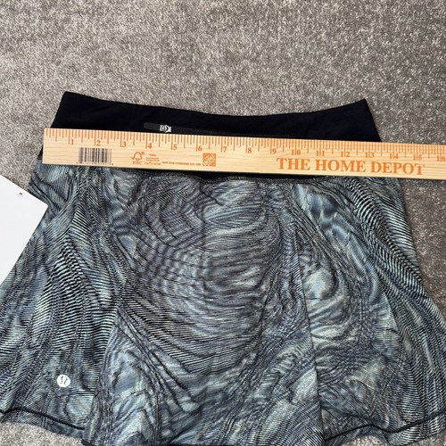 Lululemon Pace Rival Skirt Dimensional Icing Blue Multi/ Black Size 2 TALL Skort - Picture 7 of 8