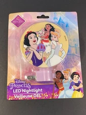 New Disney Princess LED Night Light Plug-in Cinderella, Snow White And Moana
