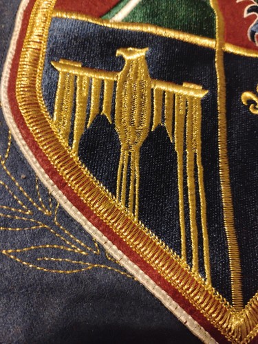 Born Fly Stadium Jacket 3XL Men's Blue Maroon Eagle Varsity Wool Bomber Crest - Picture 17 of 18