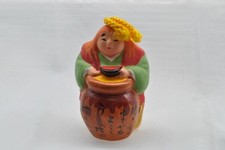 Japanese Clay Bell Pottery Dorei Vintage Old Woman