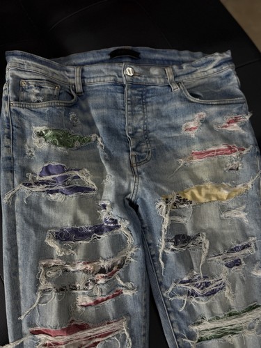 Größe 36 - Amiri Jeans 100 % authentisch blau bunt schneller Versand $ 1090 - Bild 6 von 18