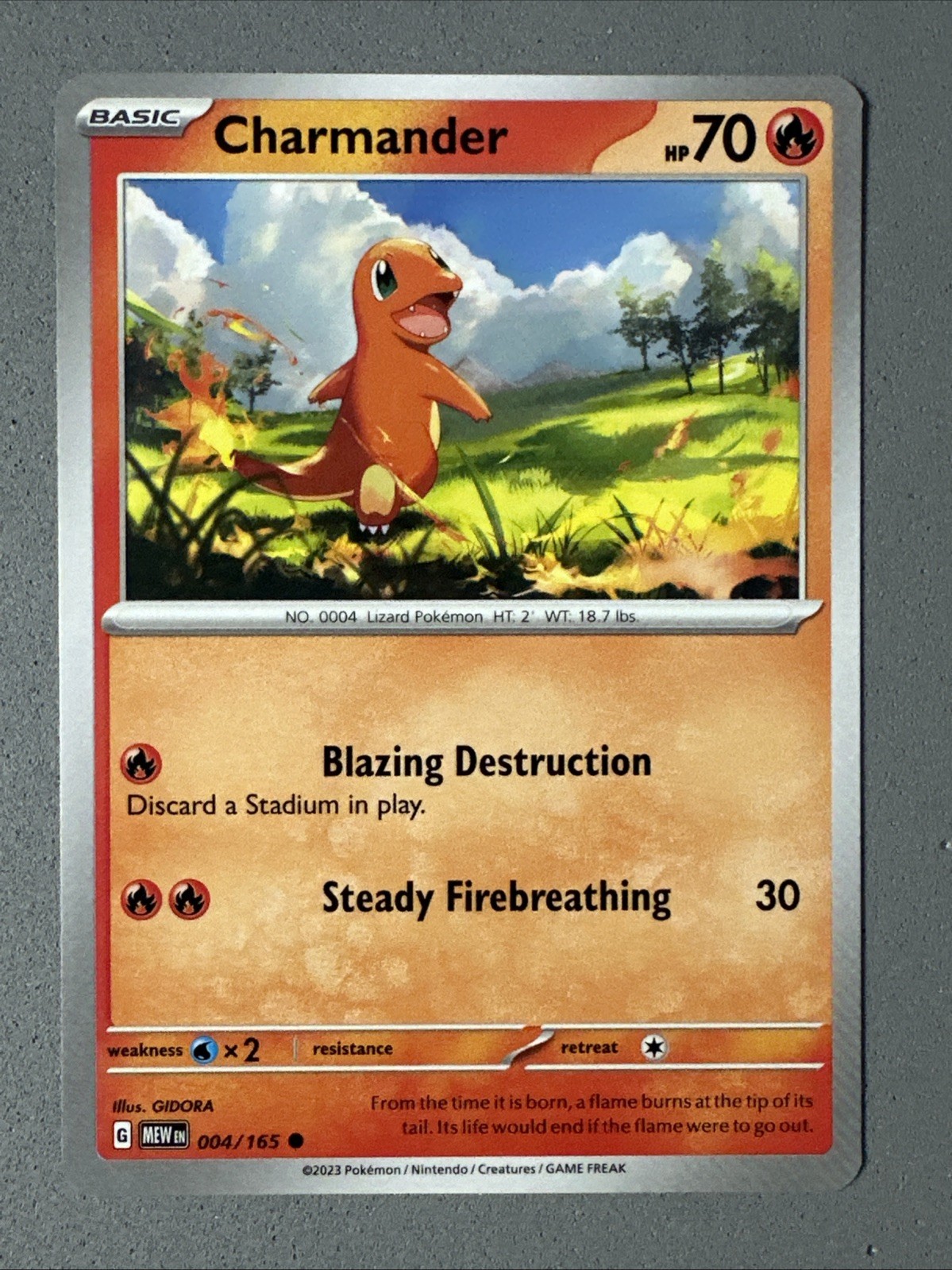 Pokemon Scarlet & Violet 151 (MEW) * Charmander 004/165 * UNG Near Mint TCG Card