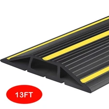 Floor Cord Cover Heavy Duty Floor Cable Cover 3 Channels Rubber Cable Prot