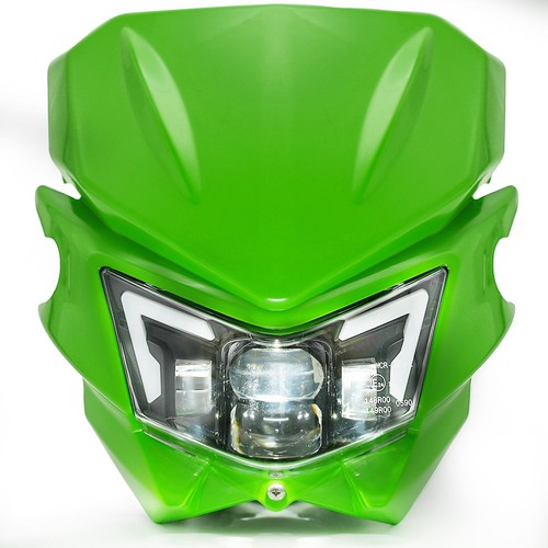 Front LED Headlight Green Fairing For KawasakiKLX110 KLX140 KX 65 100 Motorcycle - Picture 2 of 10