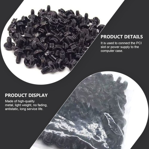 100 PCS Vis De Boîtier D'ordinateur D'alimentation Kit Bricolage - Photo 3/12