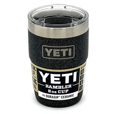 YETI 8 oz Stackable Cup – Ceramic Lined – Black Stone – Limited Edition – New