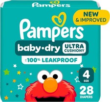 Pampers Diapers - Baby Dry - Size 4, 28 Count, Absorbent