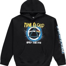 Pink Floyd World Tour 1973 Dark Side of the Moon Black Hoodie Size Large NWOT